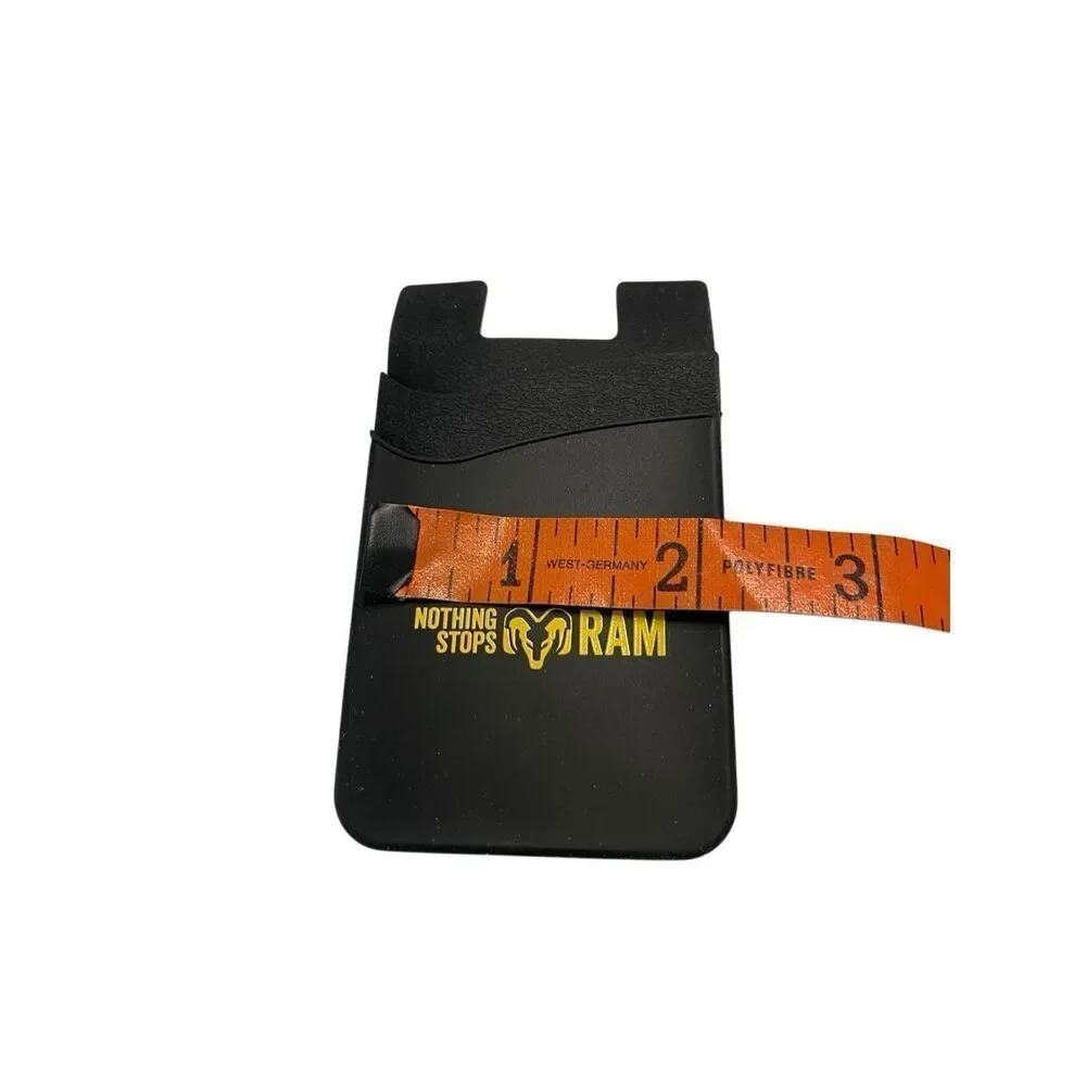 Black Dodge Ram Phone Wallet Card Holder Adhesive Back Pocket Accessory Truck